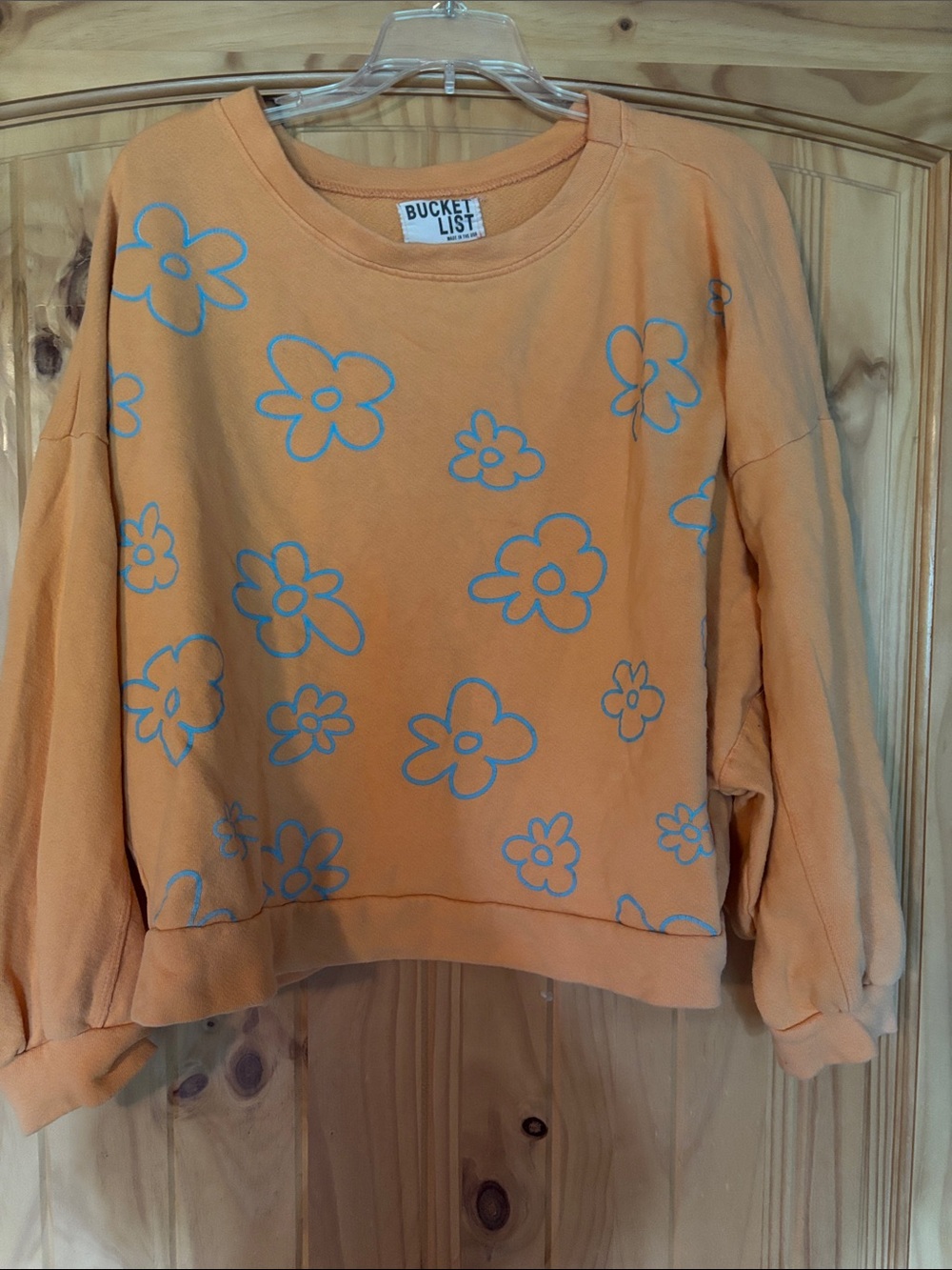 BUCKETLIST Peach Orange Crewneck Sweatshirt